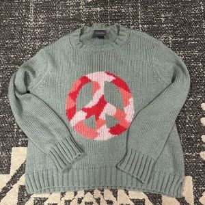 Knit sweater with Peace Sign